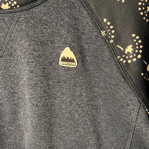 Burton Women's Oak Crew Navy and Patterned Sweatshirt - Picture 2 of 7